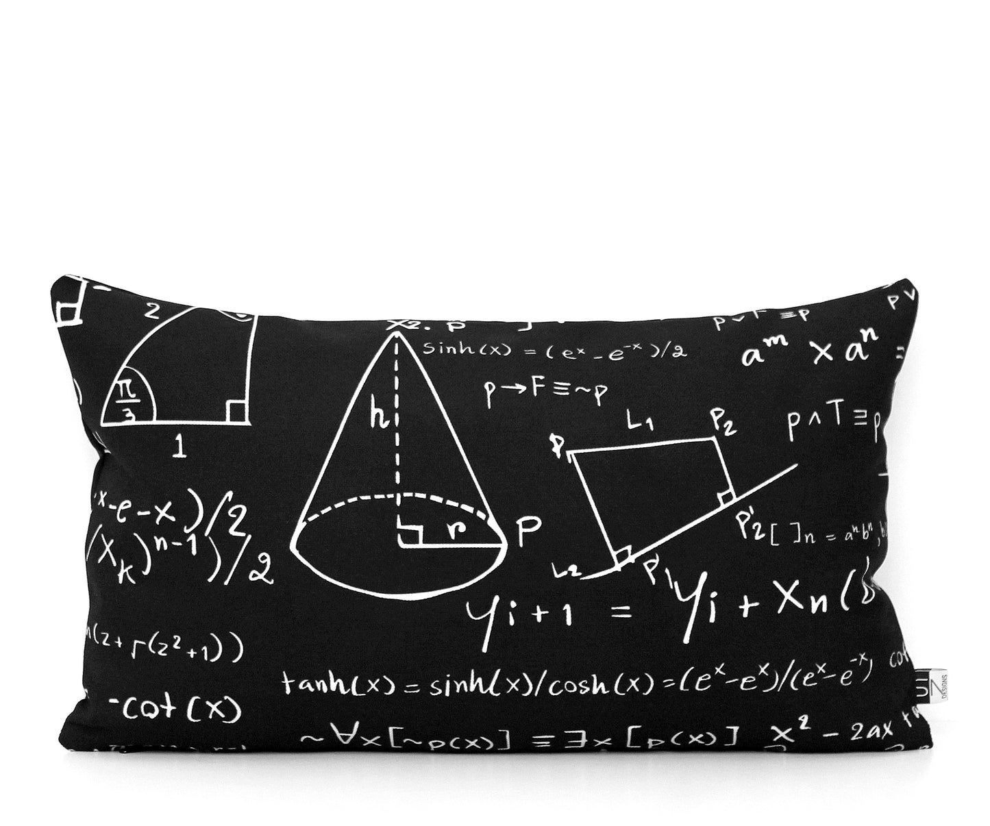 Mathematics Chalkboard Pillow Cover