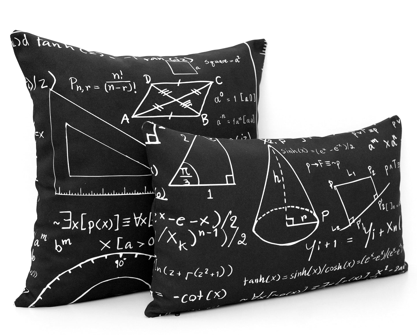 Mathematics Chalkboard Pillow Cover