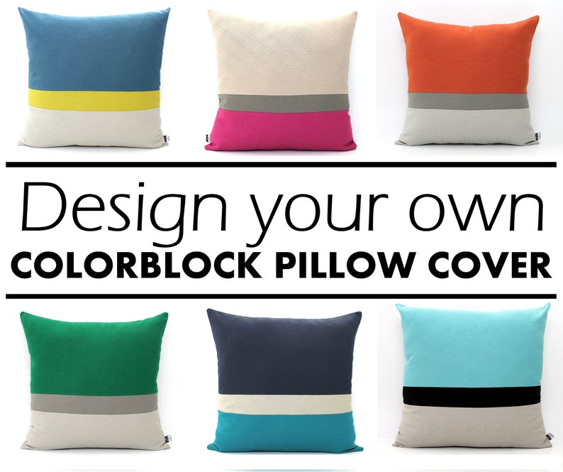 Design your own Custom Color Block Pillow Cover